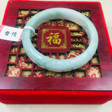 Natural Light Green Jadeite Bracelet 54-62mm Female A Class Certified