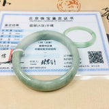Natural Light Green Jadeite Bracelet 54-62mm Female A Class Certified