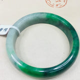 Natural Jadeite Bracelet Light Green + Yang Green 54-62mm A Class