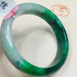 Natural Jadeite Bracelet Light Green + Yang Green 54-62mm A Class