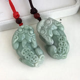 Zheru Jade Beast Brave Pendant Necklace Jewelry