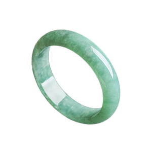 Zheru Jewelry Natural Burmese Jade Light Green 54-64mm Princess Bracelet