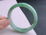 Zheru Jewelry Natural Burmese Jade Light Green 54-64mm Princess Bracelet