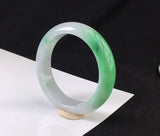 Natural Burmese Jade Light Green 54-64mm Two-Color Princess Bracelet