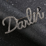 Zhijia Letter Pins Brooches Silver Jewelry Accessories Party