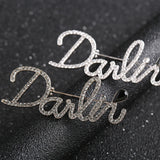 Zhijia Letter Pins Brooches Silver Jewelry Accessories Party