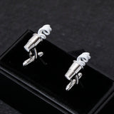 Spiral Tube Men's Silver Cufflinks