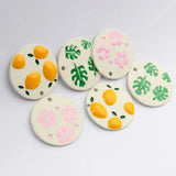 10pcs Zinc Alloy 3D Enamel Flowers Charms 21mm for Bracelets
