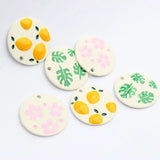 10pcs Zinc Alloy 3D Enamel Flowers Charms 21mm for Bracelets