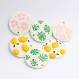 10pcs Zinc Alloy 3D Enamel Flowers Charms 21mm for Bracelets