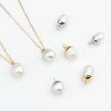 Baroque Oval Charms Pendant for DIY Necklace Making