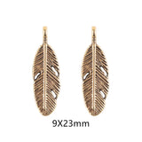 30pcs Zinc Alloy Pitted Oval Leaf Metal Pendants for DIY Craft Accessories