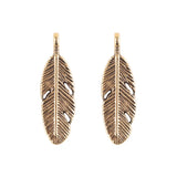 30pcs Zinc Alloy Pitted Oval Leaf Metal Pendants for DIY Craft Accessories