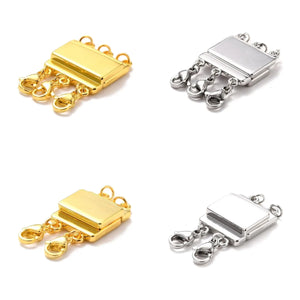 Zinc Alloy Magnetic Clasps Multi-Strand Clasp Bracelet Necklace DIY Jewelry