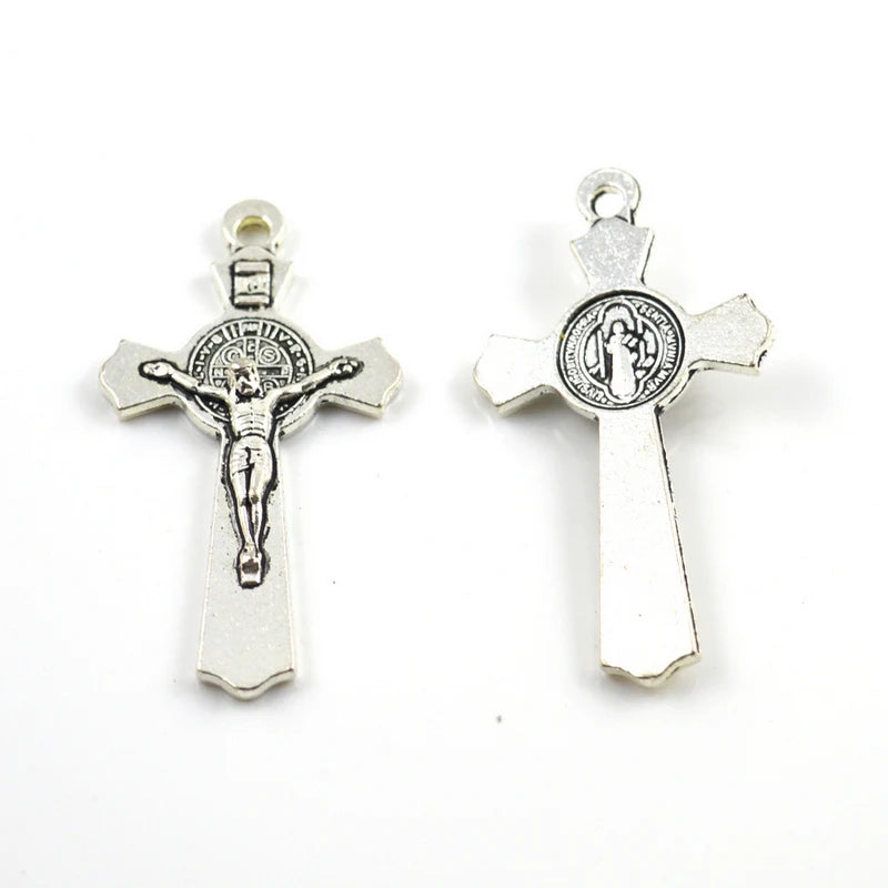 Catholic Crucifix Rosary Necklace Cross Pendant