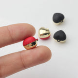 3D Heart Spray Paint Charms Double-sided Pendant 6pcs/lot DIY Earrings Making
