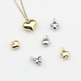 3D Mini Star Heart Flowers Butterfly Charms 10pcs/lot For Jewelry Making