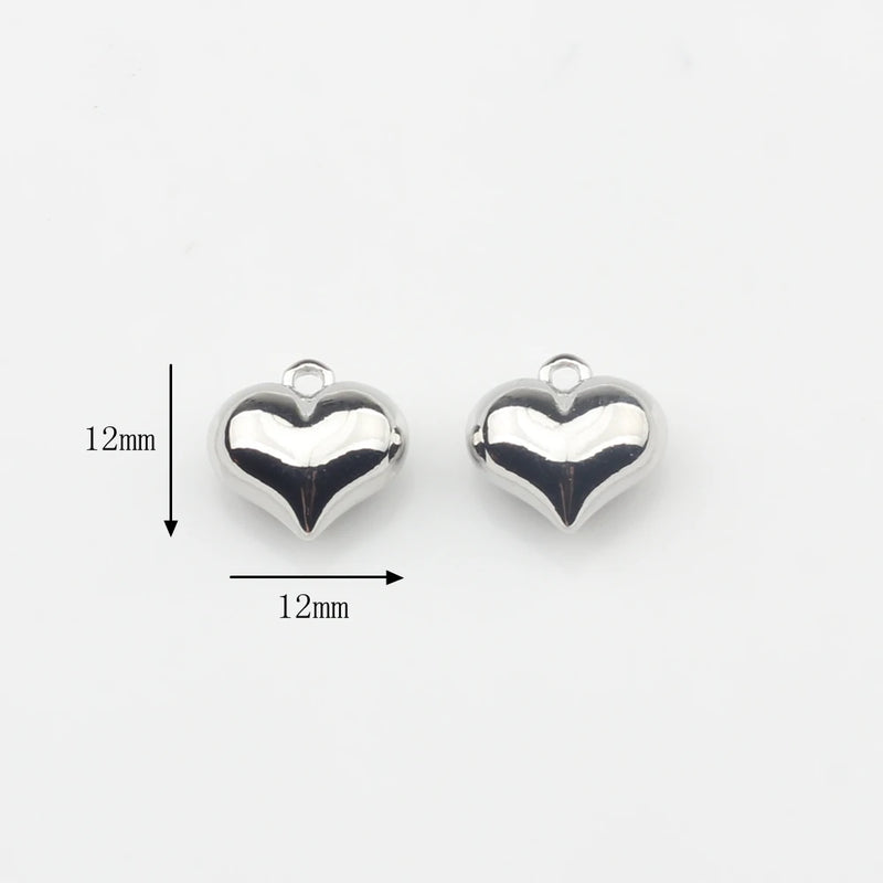 3D Mini Star Heart Flowers Butterfly Charms 10pcs/lot For Jewelry Making