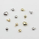 3D Mini Star Heart Flowers Butterfly Charms 10pcs/lot For Jewelry Making