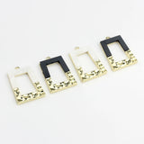Geometric Rectangle Charms Pendant 6pcs/lot for DIY Jewelry Making