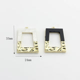Geometric Rectangle Charms Pendant 6pcs/lot for DIY Jewelry Making