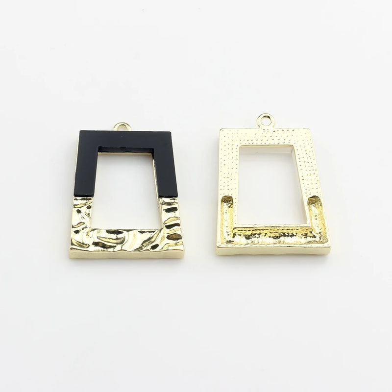 Geometric Rectangle Charms Pendant 6pcs/lot for DIY Jewelry Making