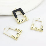 Geometric Rectangle Charms Pendant 6pcs/lot for DIY Jewelry Making