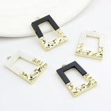 Geometric Rectangle Charms Pendant 6pcs/lot for DIY Jewelry Making