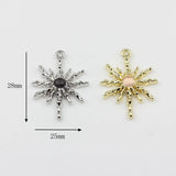 Zinc Alloy Sun Star Charms Pendant 10pcs/lot for DIY Necklace