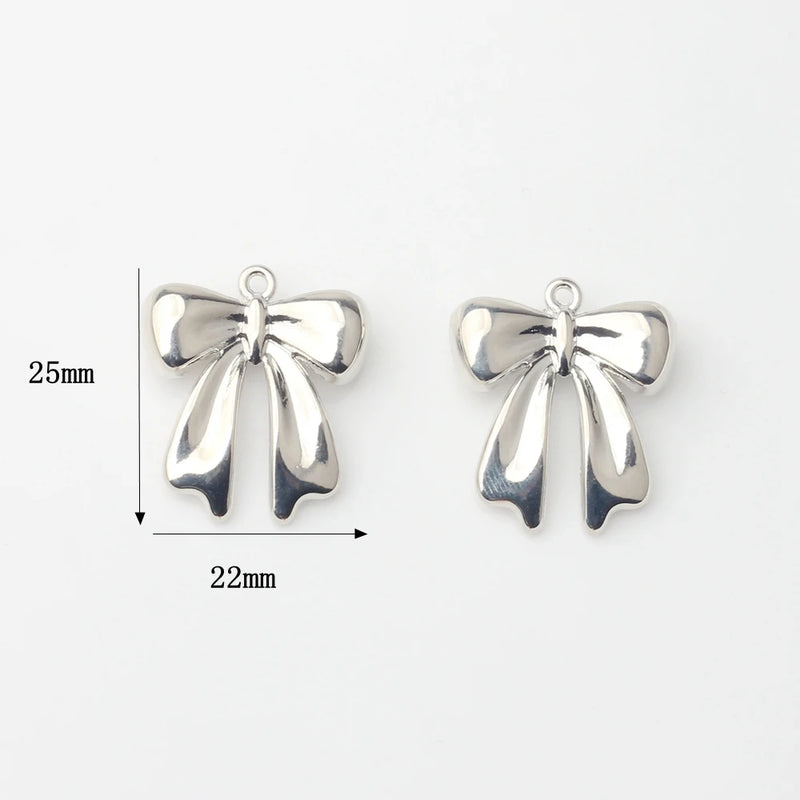 10pcs Zinc Alloy Bow Tie Charms for DIY Jewelry Making