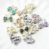 Crystal Bow Tie Charms 6pcs/lot DIY Jewelry Making Finding Accessories