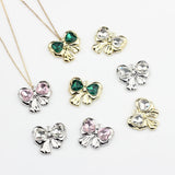 Crystal Bow Tie Charms 6pcs/lot DIY Jewelry Making Finding Accessories