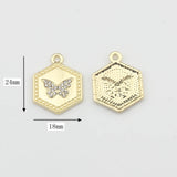 Geometry Coin Charms Pendant for DIY Jewelry Making