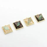 Zinc Alloy Charms Resin Foil Square Charms 10pcs/lot DIY Jewelry Earring Making