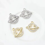 Zinc Alloy Planet Charms for DIY Earrings 10pcs