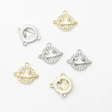 Zinc Alloy Planet Charms for DIY Earrings 10pcs