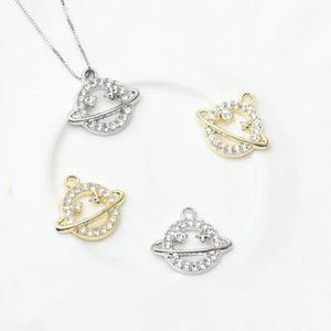 Zinc Alloy Planet Charms for DIY Earrings 10pcs