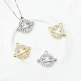 Zinc Alloy Planet Charms for DIY Earrings 10pcs