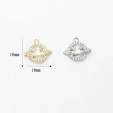 Zinc Alloy Planet Charms for DIY Earrings 10pcs