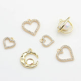Zinc Alloy Charms Heart Planet Moon Shape Charms Pendant 6pcs/lot