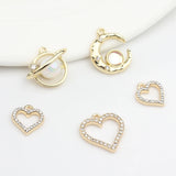 Zinc Alloy Charms Heart Planet Moon Shape Charms Pendant 6pcs/lot