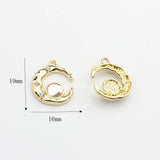Zinc Alloy Charms Heart Planet Moon Shape Charms Pendant 6pcs/lot