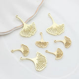 10pcs Zinc Alloy Charms Ginkgo Biloba Maple Leaves Pendant