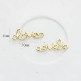 Zinc Alloy LOVE Letter Charms Pendant 10pcs/lot DIY Earrings Jewelry Making