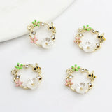 Retro Wreath Flowers Charms Pendant 6pcs/lot DIY Jewelry Making