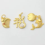 Zinc Alloy Chinoiserie Comb Carp Pendants 10pcs/lot