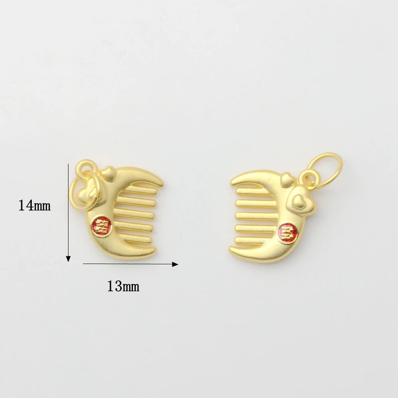 Zinc Alloy Chinoiserie Comb Carp Pendants 10pcs/lot