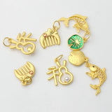 Zinc Alloy Chinoiserie Comb Carp Pendants 10pcs/lot