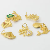 Zinc Alloy Chinoiserie Comb Carp Pendants 10pcs/lot