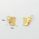Zinc Alloy Chinoiserie Comb Carp Pendants 10pcs/lot